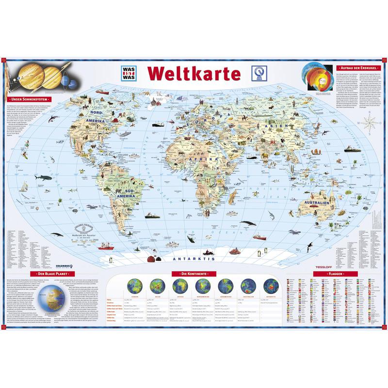 Tessloff-Verlag Large WHICH IS WHICH - COLUMBUS map of the world