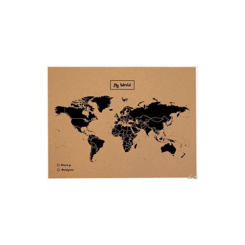 Miss Wood Woody Map Natural Cork XL black