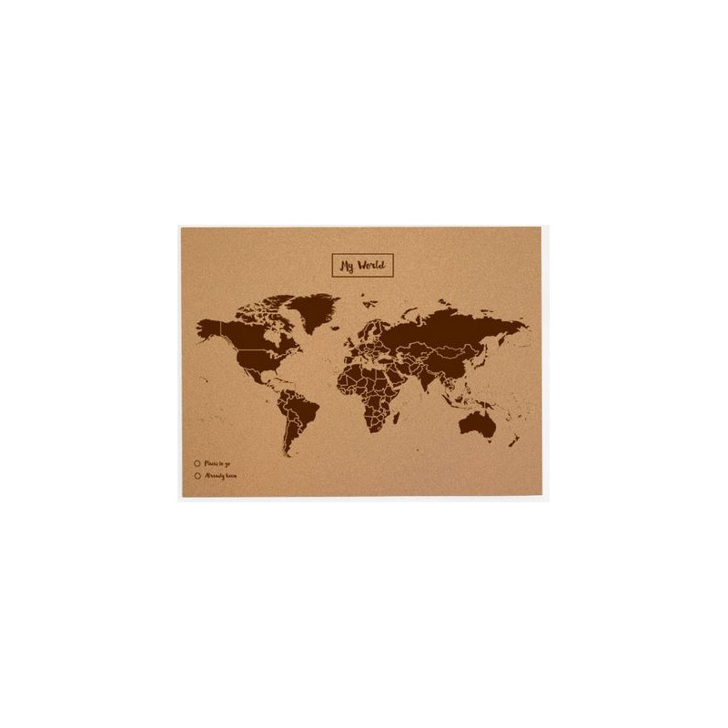 Miss Wood Woody Map Natural Cork L brown