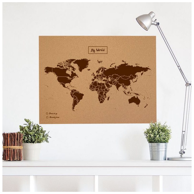 Miss Wood Woody Map Natural Cork XL brown