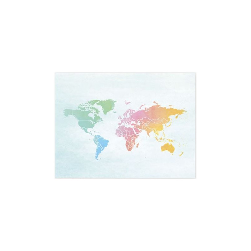 Miss Wood Woody Map Watercolour Splash L