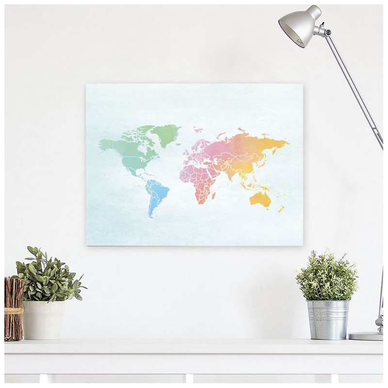 Miss Wood Woody Map Watercolour Splash L