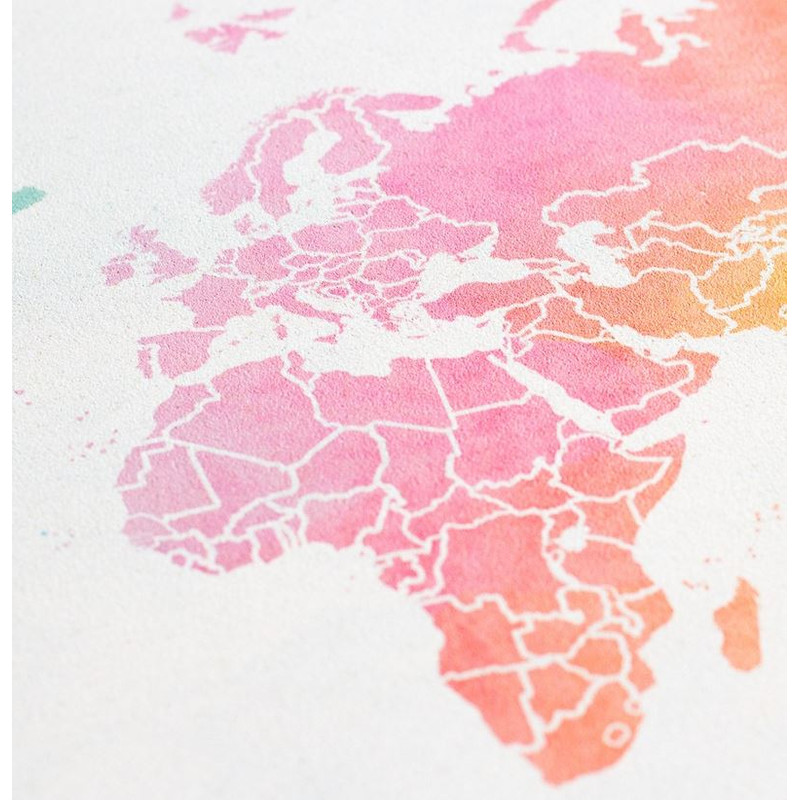 Miss Wood Woody Map Watercolour Splash L