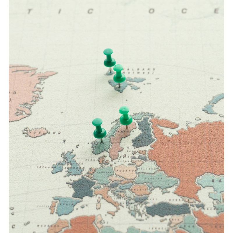Miss Wood Woody Map Watercolour Terracotta XL