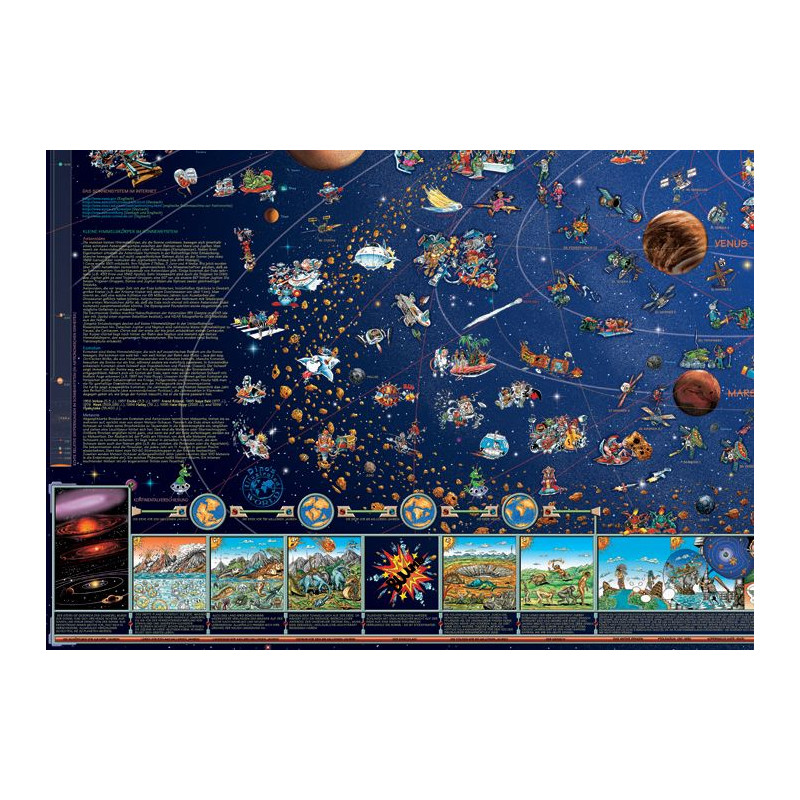 Stellanova Childrens map Weltraum Planeten Sonnensystemkarte Poster für Kinder