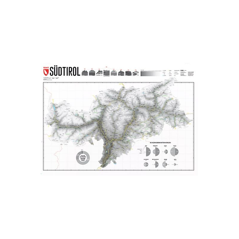 Marmota Maps South Tyrol Map Grey