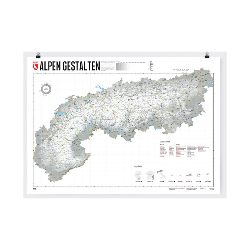 Marmota Maps Regional map Alpen gestalten (140x100cm)