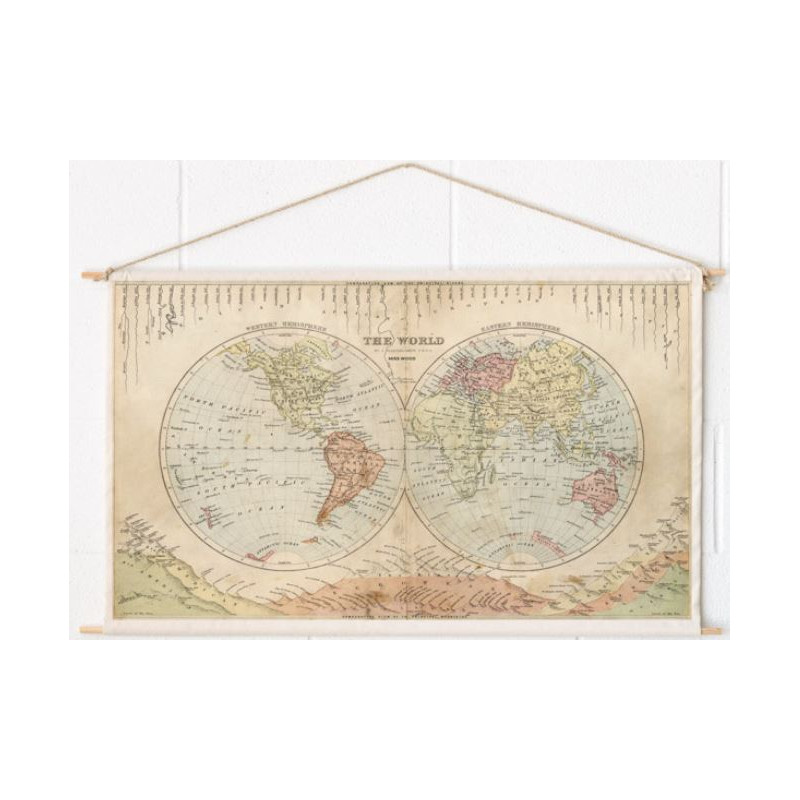 Miss Wood Woody Cotton Map Rivers and Mountains
