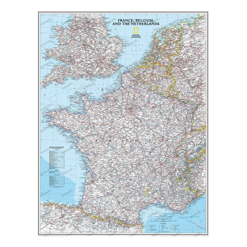 National Geographic Map France laminated