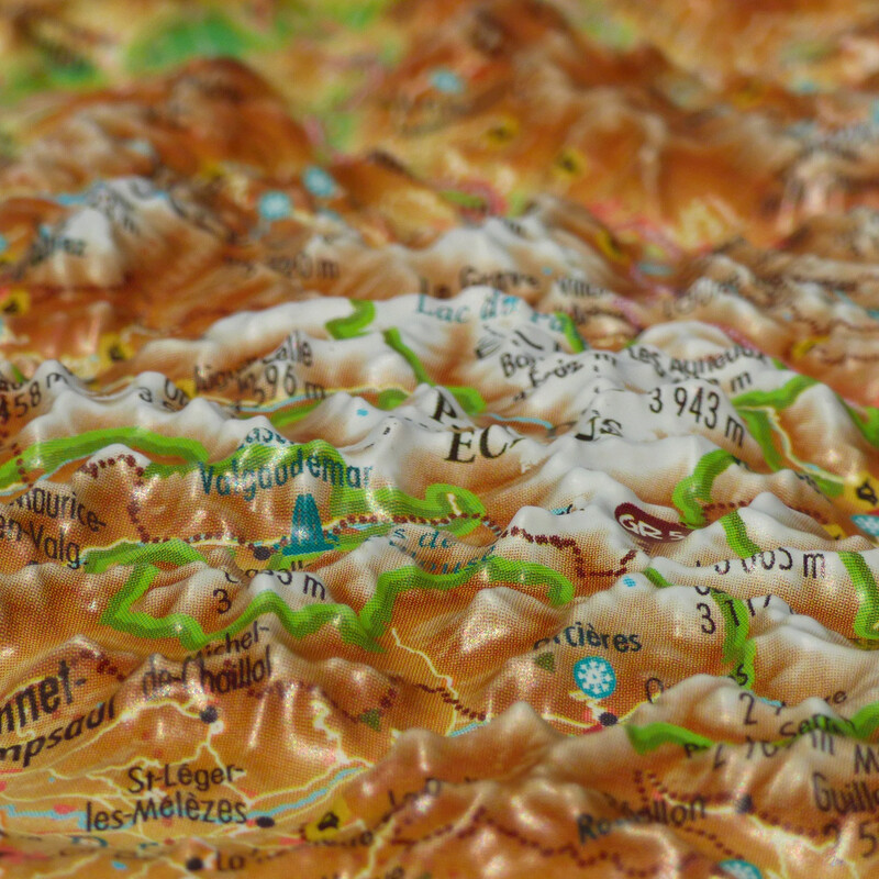 3Dmap Regional map Les Alpes Françaises et ses massifs alpins