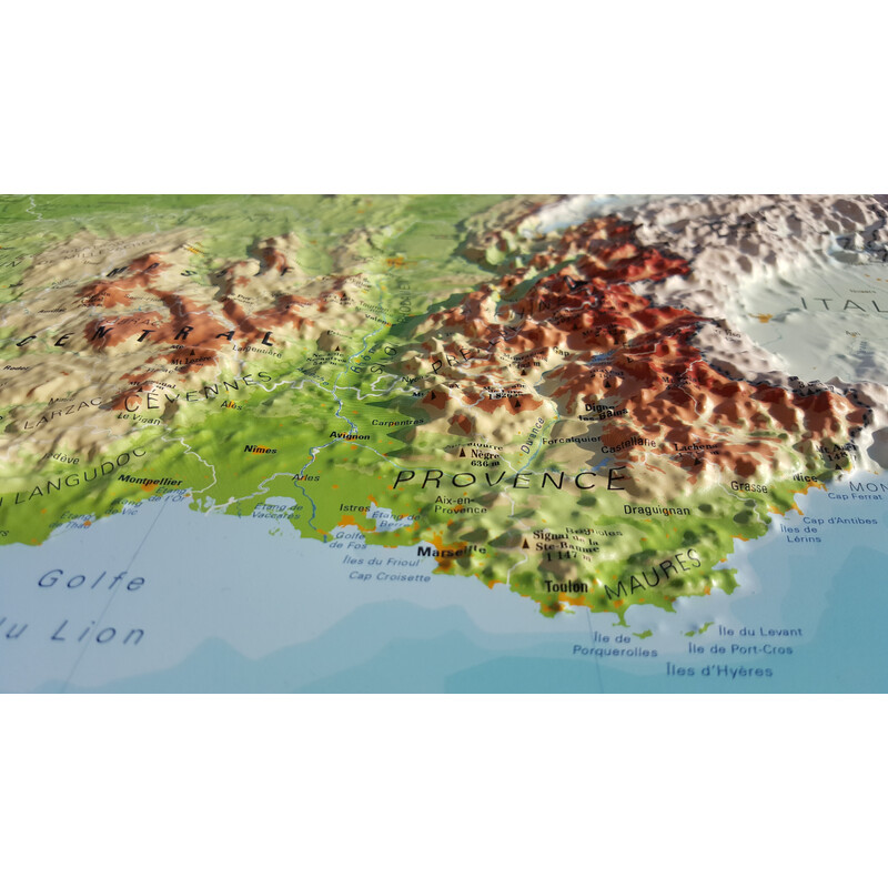 3Dmap Map La France Physique