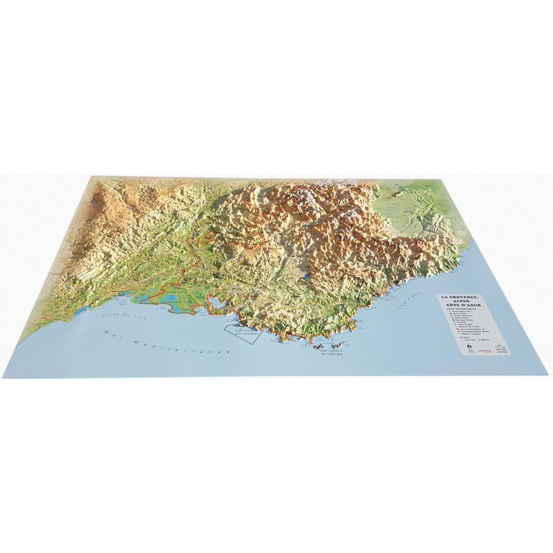 3Dmap Regional map La Provence-Alpes-Cotes d'Azur