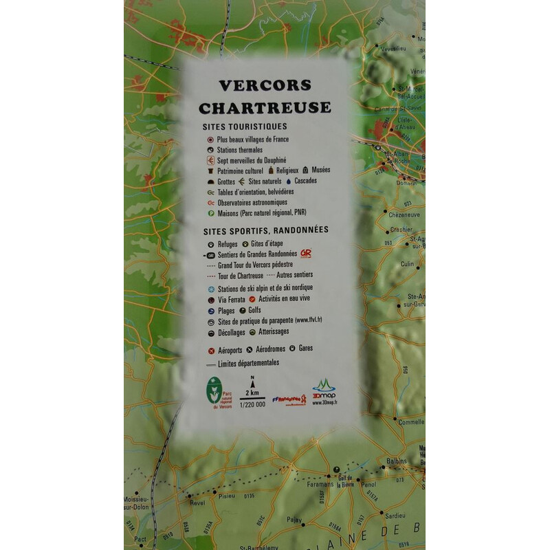 3Dmap Regional map Vercors-Chartreuse