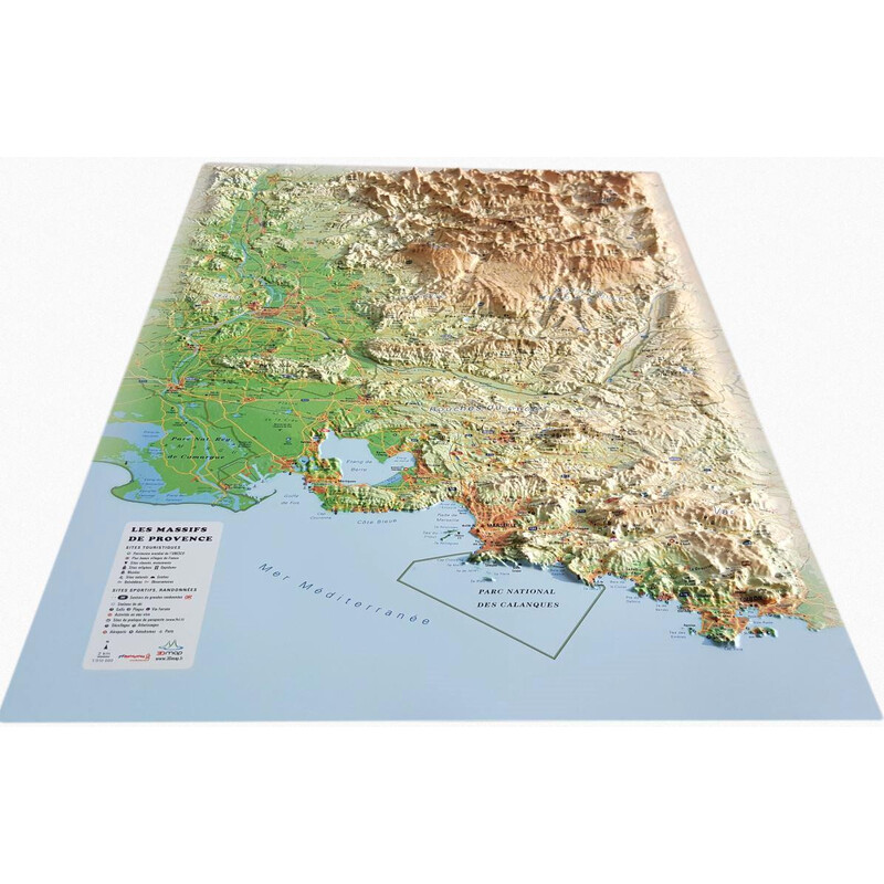 3Dmap Regional map Les Massifs de Provence