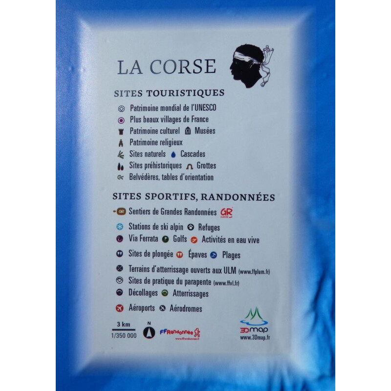 3Dmap Regional map La Corse