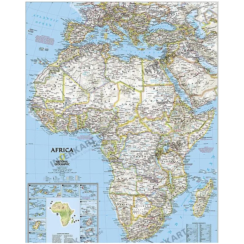 National Geographic Continental map Africa