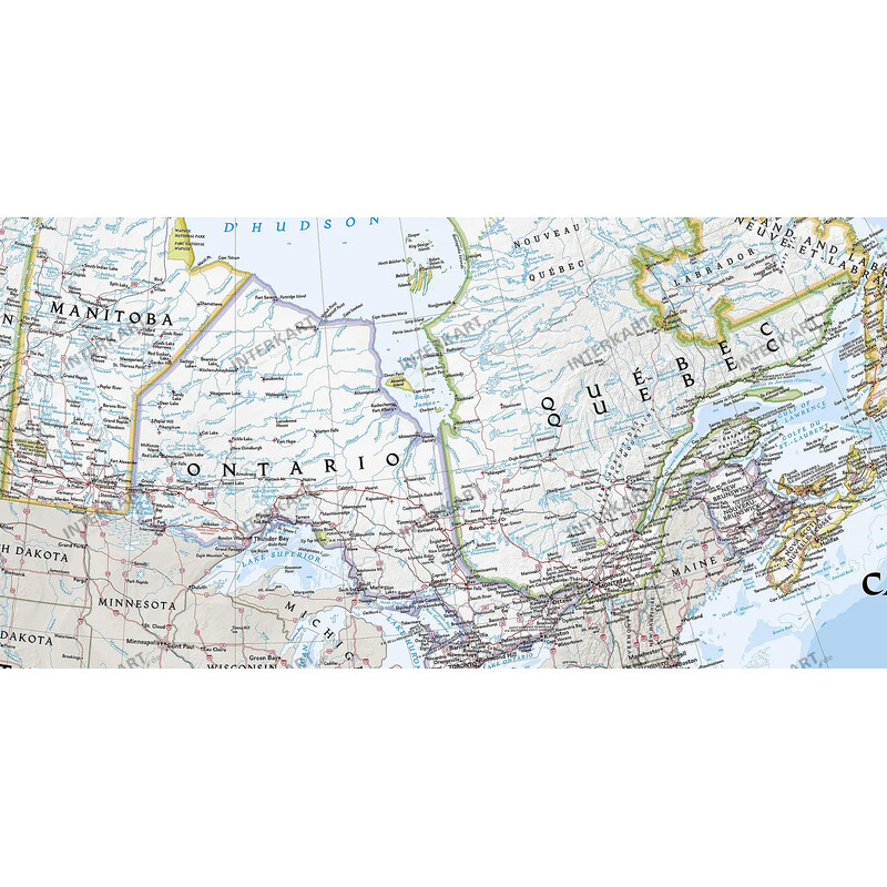 National Geographic Countries map Canada 96 x 81cm