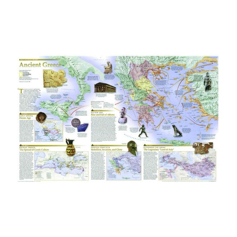 National Geographic Map Greece - 2-seitig