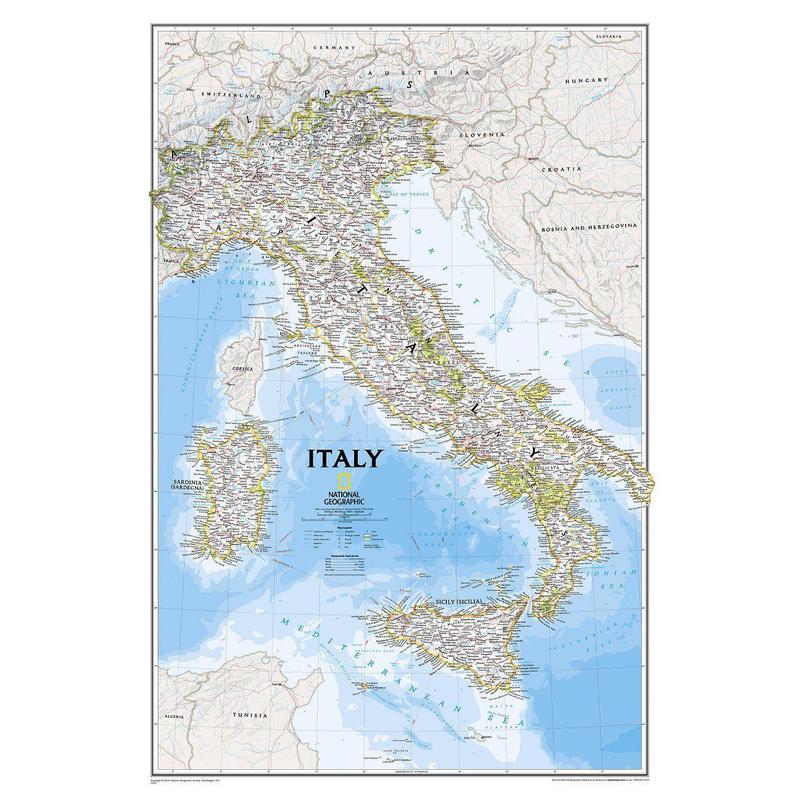 National Geographic Map Italy