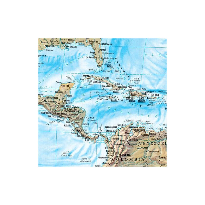 freytag & berndt World map physisch (175 x 121 cm)