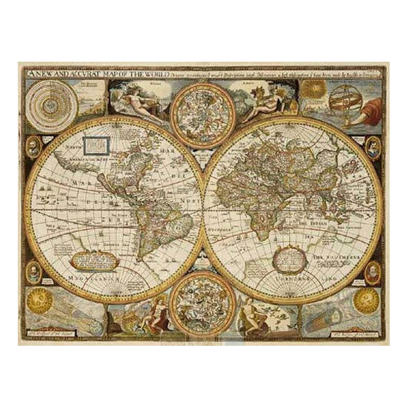 freytag & berndt World map Antik John Speed 1651 (91 x 69 cm)