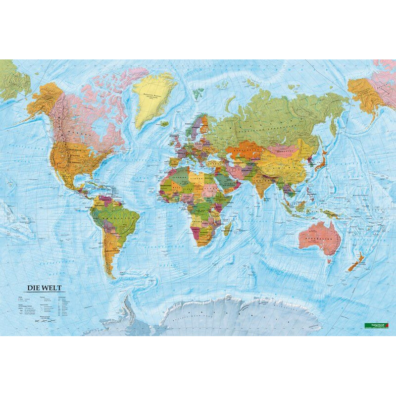 freytag & berndt World map political (100 x 70 cm)