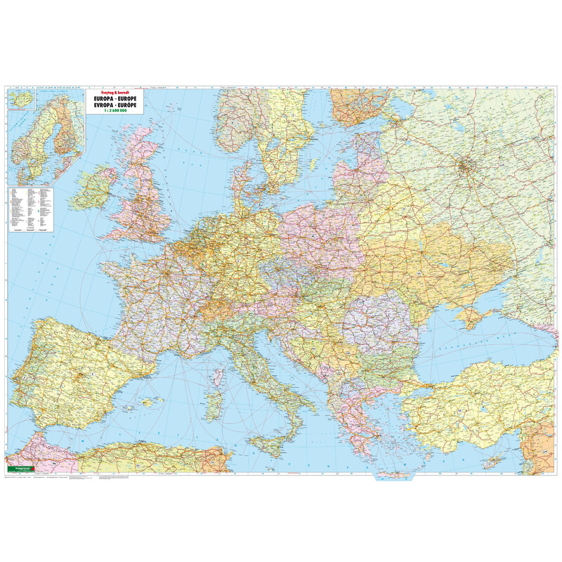 freytag & berndt Continental map Europa (172 x 123 cm)
