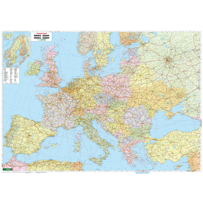 freytag & berndt Continental map Europe (172 x 123 cm)