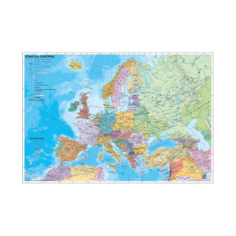 Stiefel Continental map Europe politically