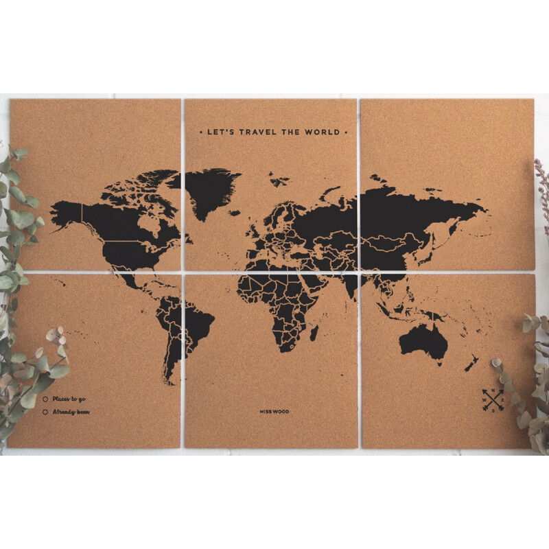 Miss Wood Puzzle Map XL - Black