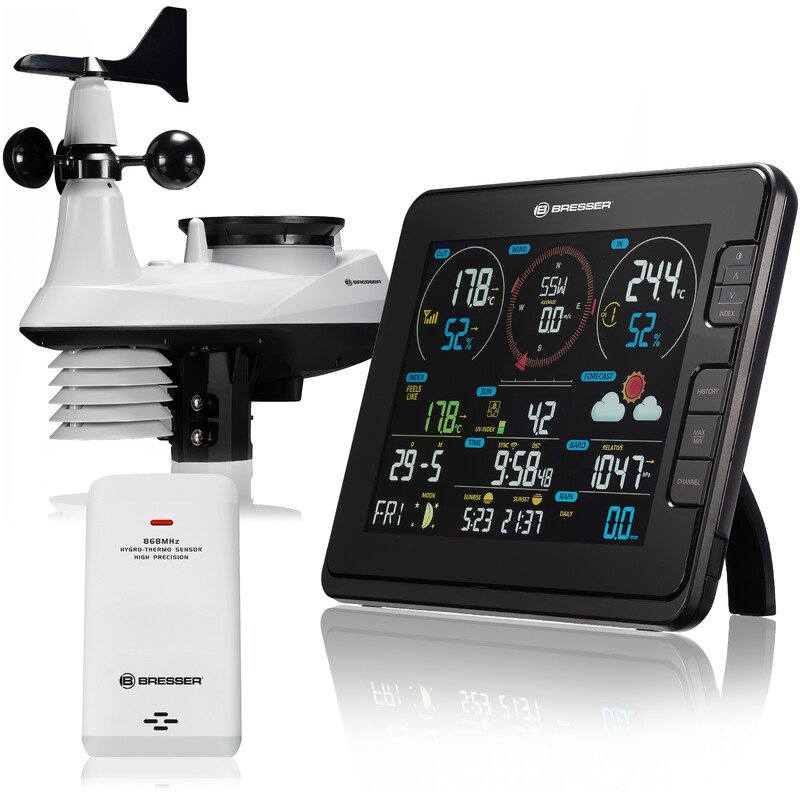 Bresser, BRESSER 4-Day 4CAST WLAN Weather Station with 7-in-1 Outdoor  Sensor