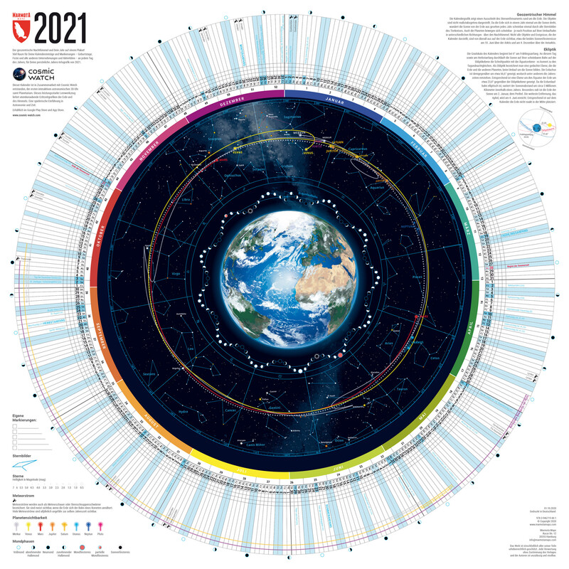 Marmota Maps Calendar Jahreskalender 2021