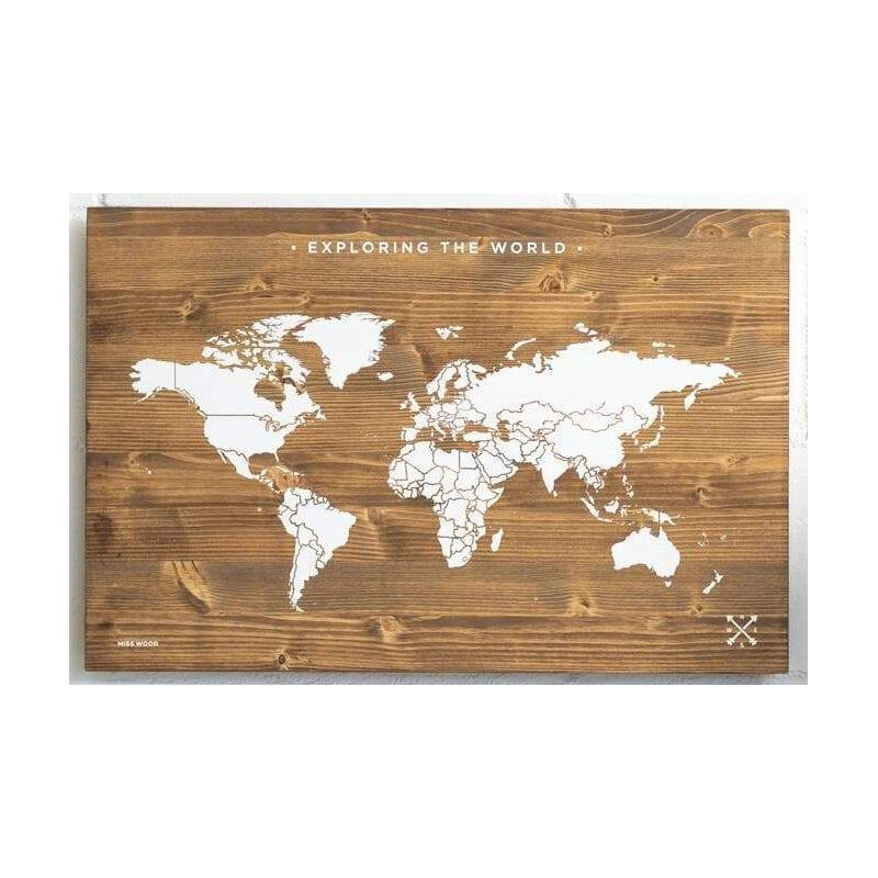 Miss Wood Woody Map Wooden 60x40