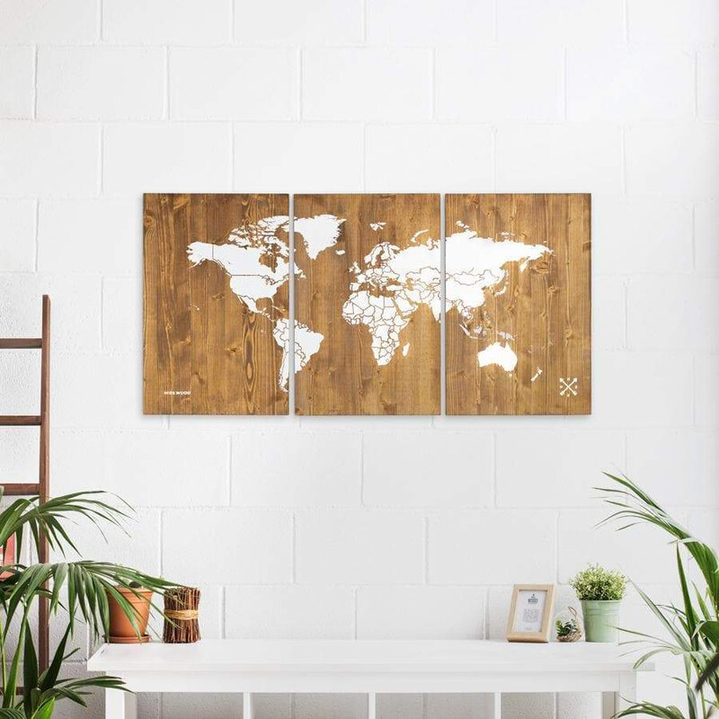 Miss Wood Woody Map Wooden 120x60