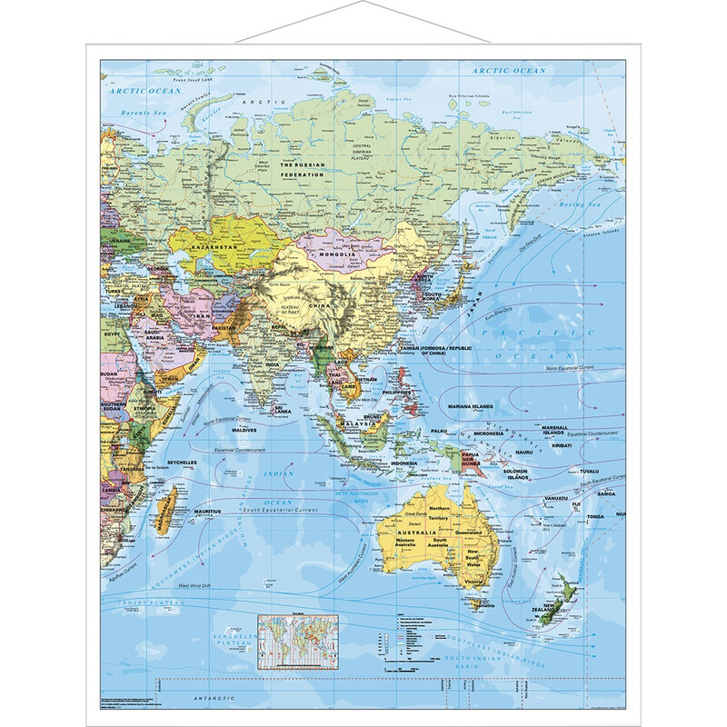 Stiefel National Geographic antique map of Asia
