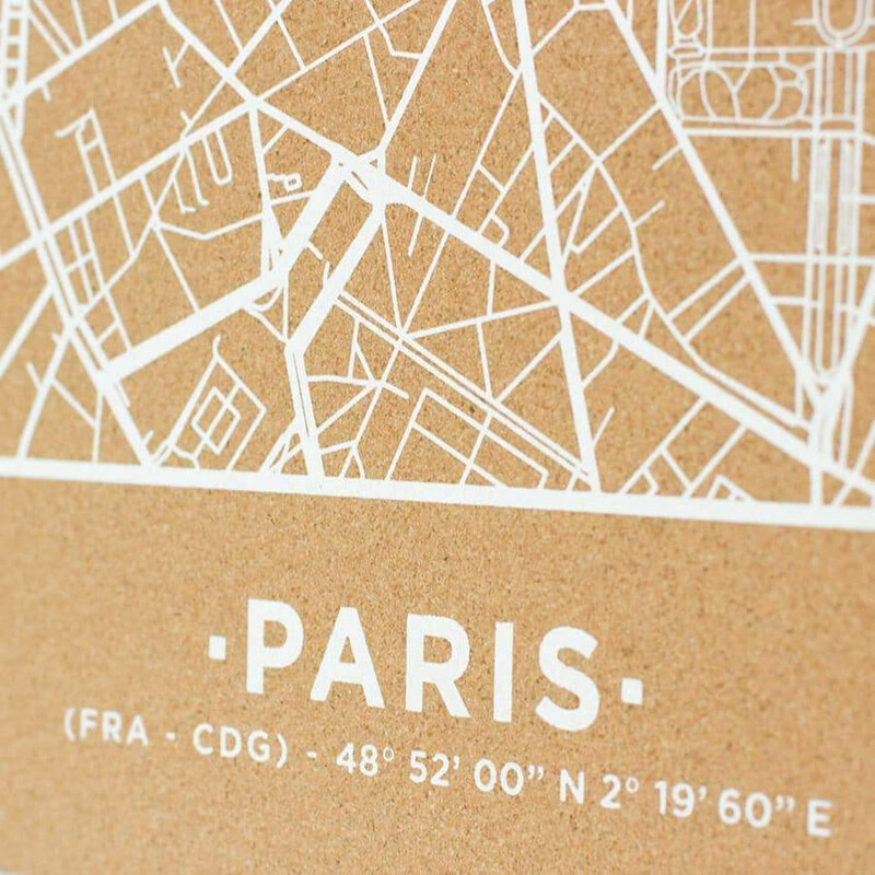 Miss Wood Woody Map Natural Paris XL White