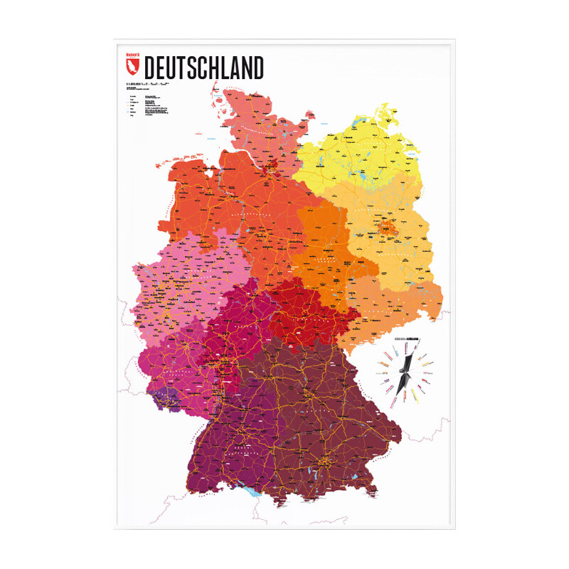 Marmota Maps Map Deutschland politisch (70x100)