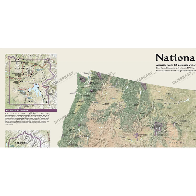 National Geographic Map US National Parks (106 x 76 cm)