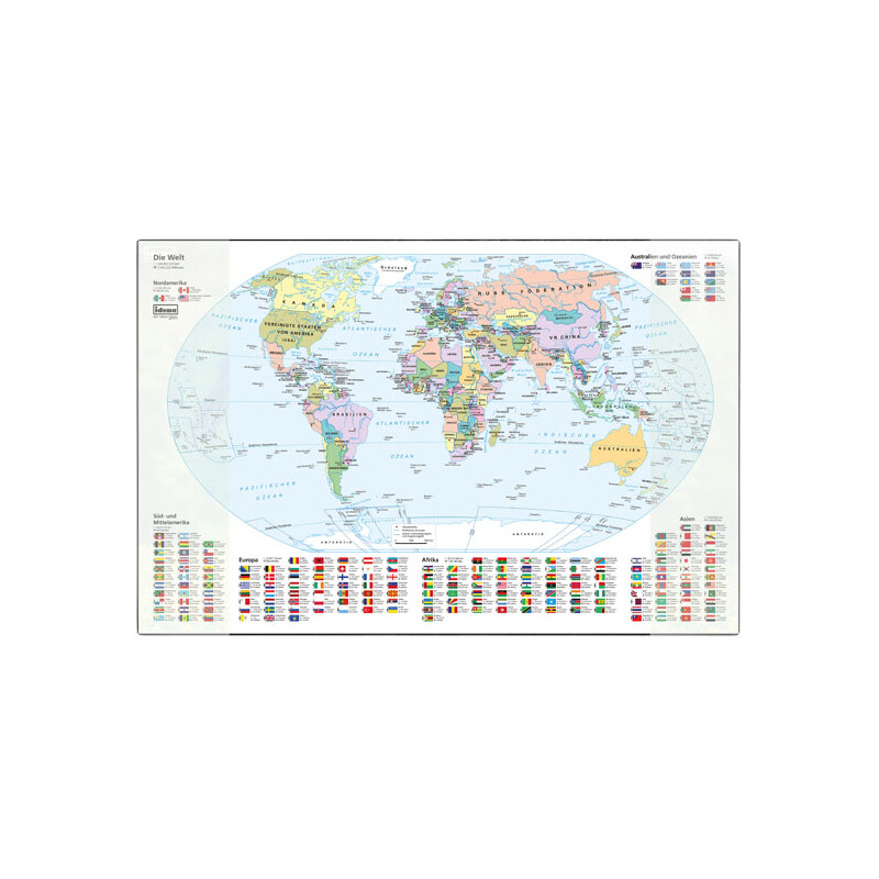 Idena Desk pad world map
