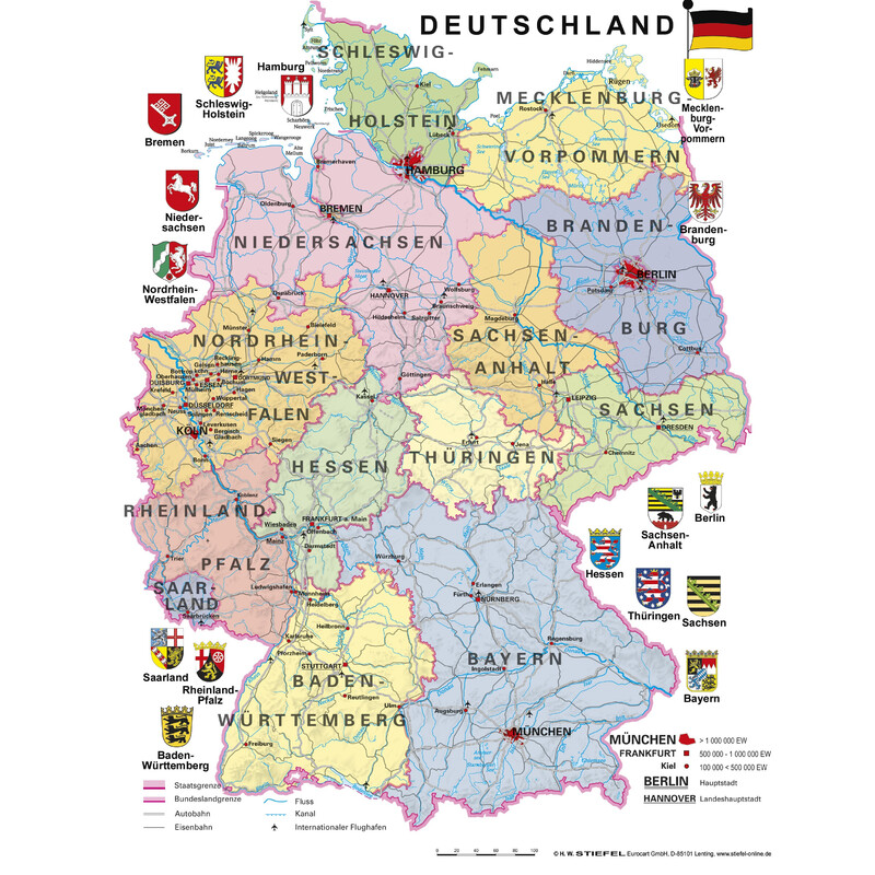 Stiefel Lernpuzzle Deutschland 72 Teile