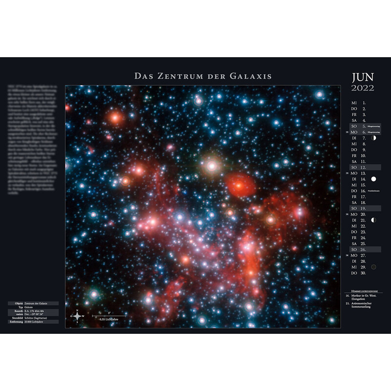 Astronomie-Verlag Calendar Weltraum-Kalender 2022