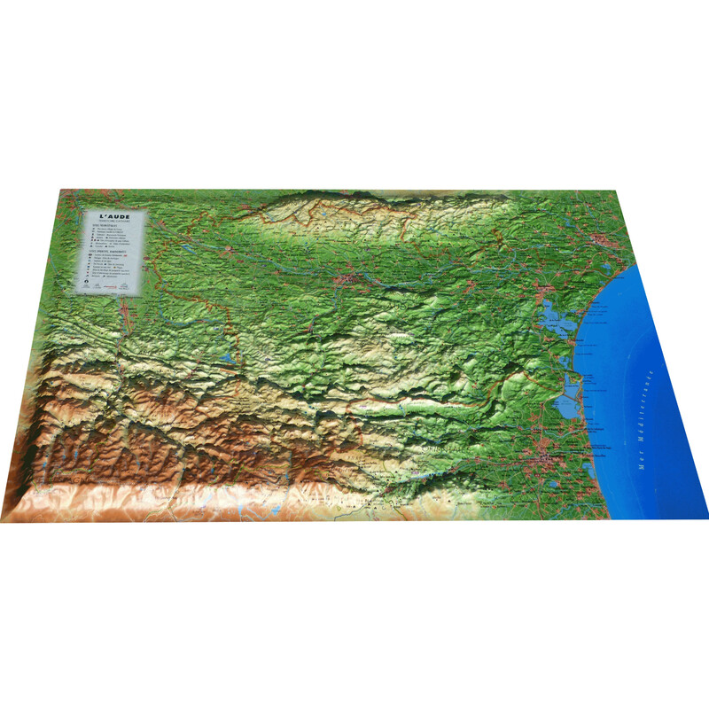 3Dmap Regional map L'Aude (61 x 41 cm)