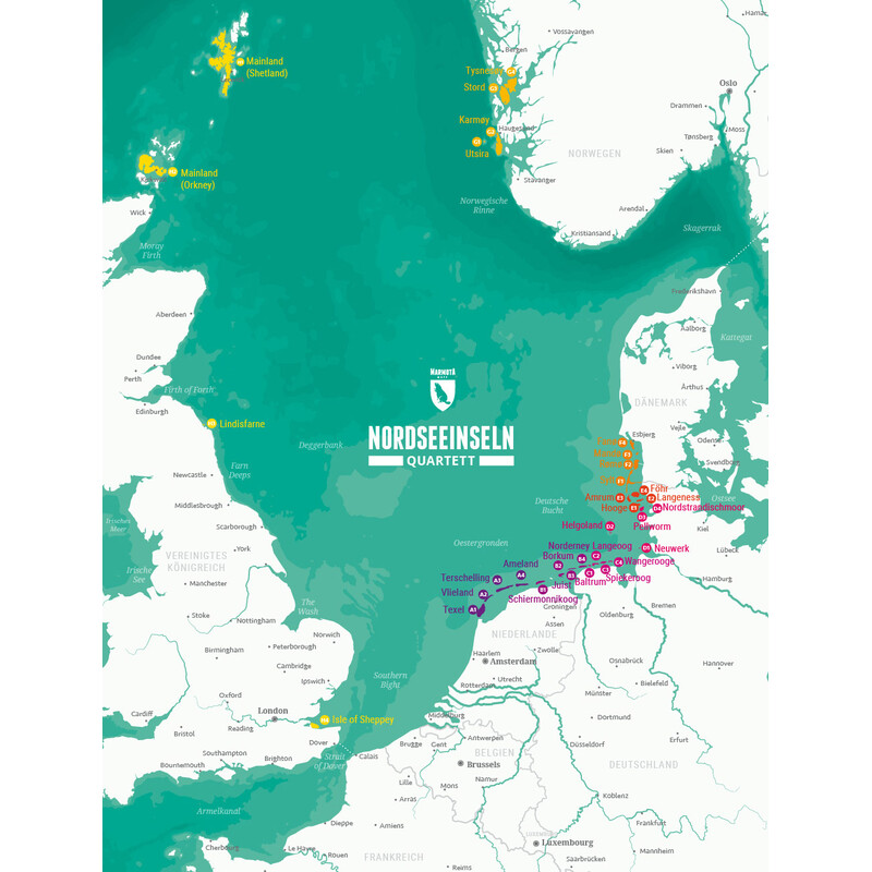 Marmota Maps North Sea Island Quartet
