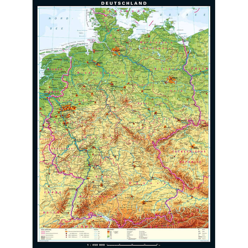 PONS Map Deutschland physisch (162 x 219 cm)