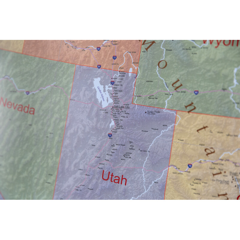 GeoMetro Map USA politisch (140 x 100 cm)
