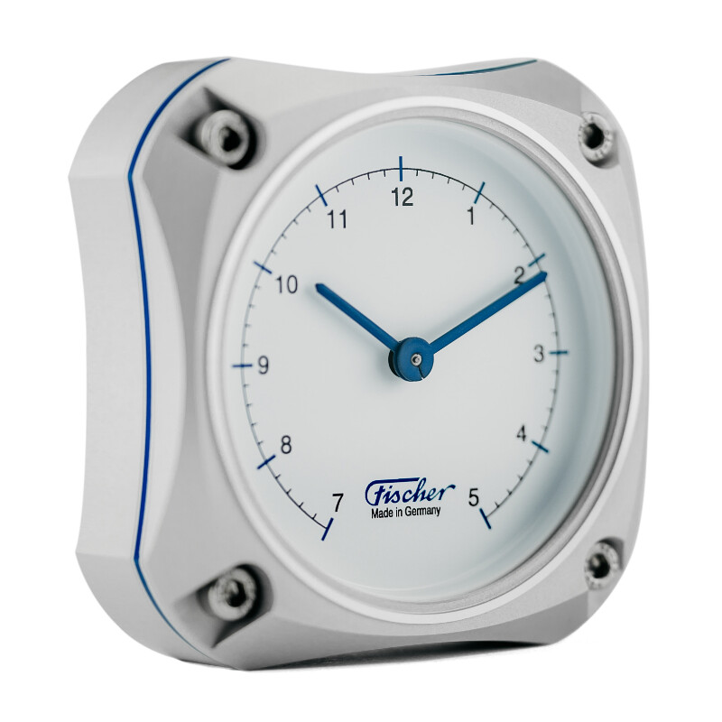 Fischer Cockpit Clock Silver Edition