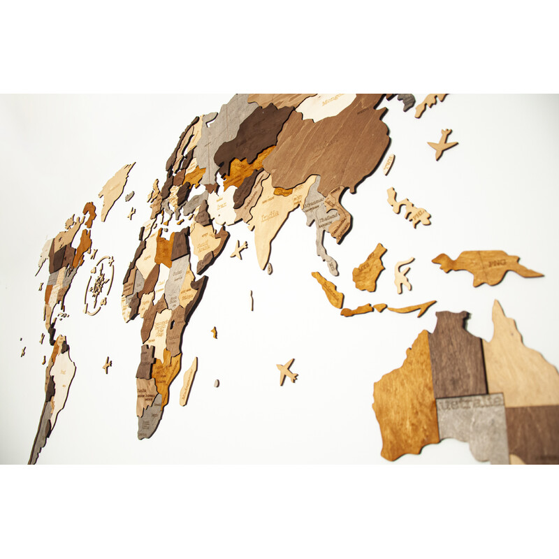 Abraham Wood Decor World map Puzzle made of wood (200 x 110 cm)