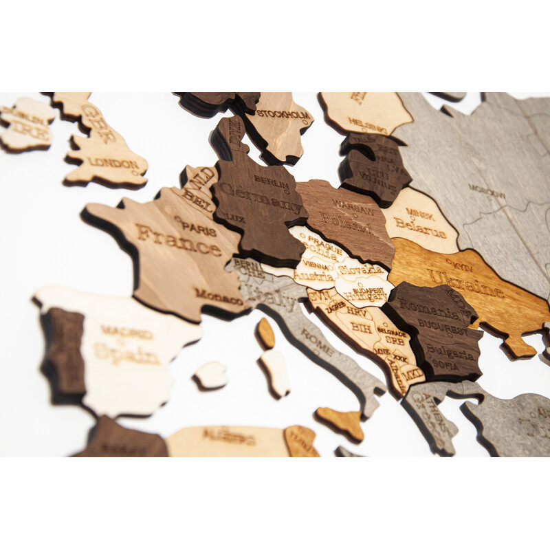 Abraham Wood Decor World map Puzzle made of wood (200 x 110 cm)