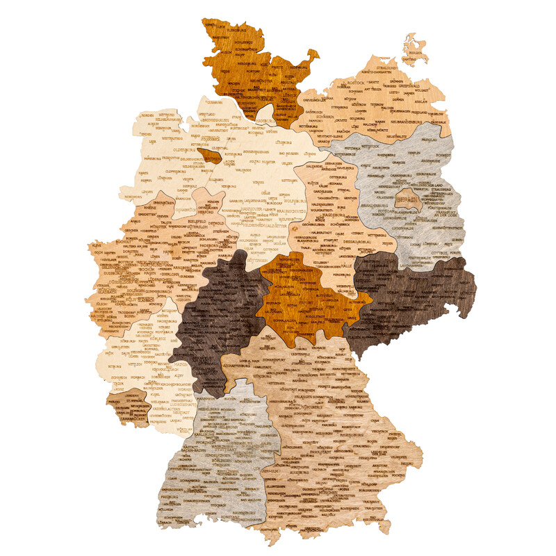 Abraham Wood Decor Map Deutschland Puzzle aus Holz (60 x 80 cm)