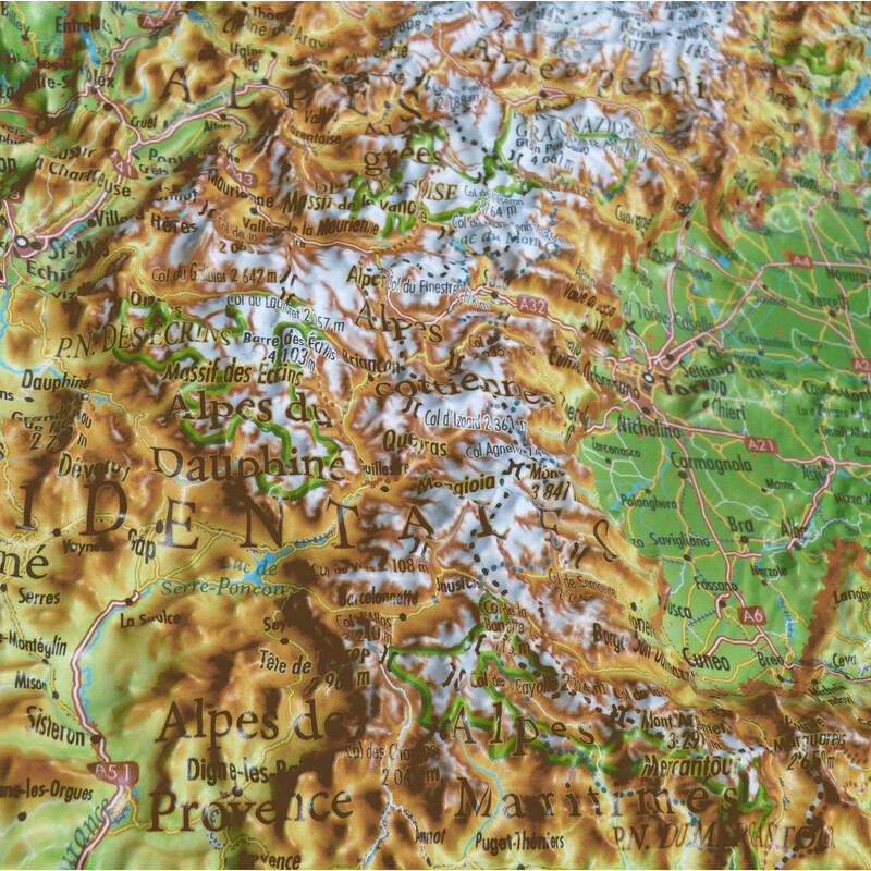 3Dmap Regional map Massif de L'Arc Alpin